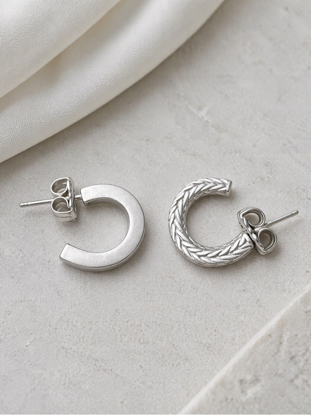 JK 925 Sterling Silver Tribal Statement Earrings Double-Sided Fringe